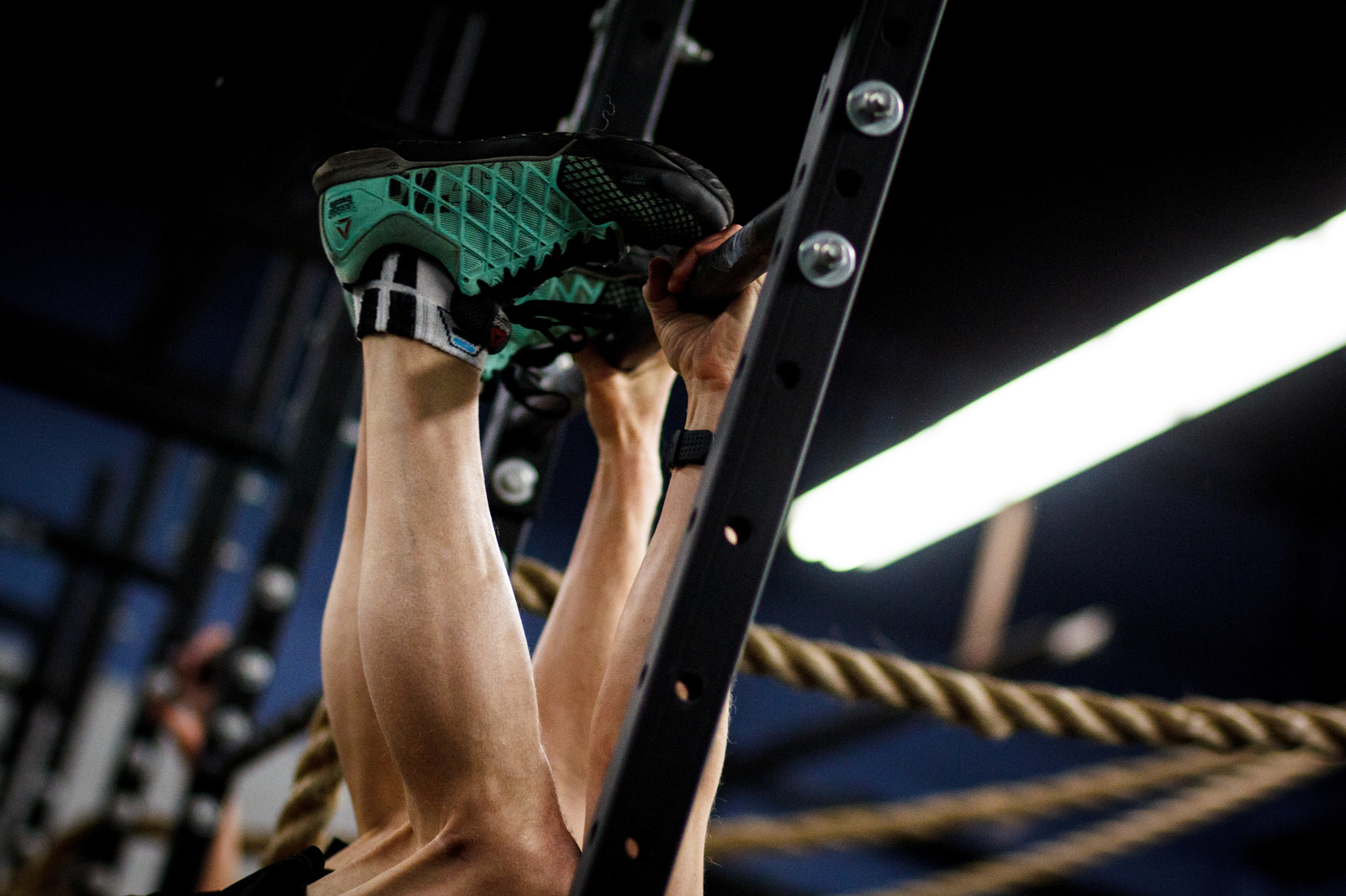 Squat the bar, kick the bar. Jump on plate, jump up plate. Clubhouse